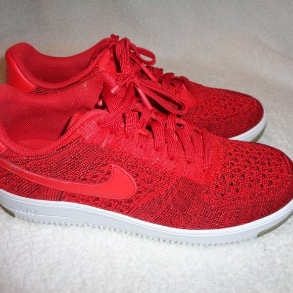 Nike Air Force 1 Ultra Flyknit Low - Red - Men's Size 11817419-600